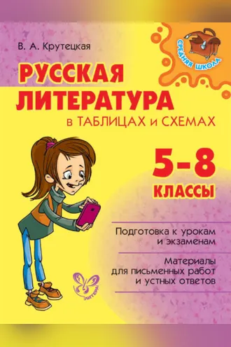 Обложка книги «Русская литература в таблицах и схемах. 5-8 классы»