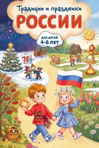 Обложка книги «Традиции и праздники России. Для детей 4-6 лет»