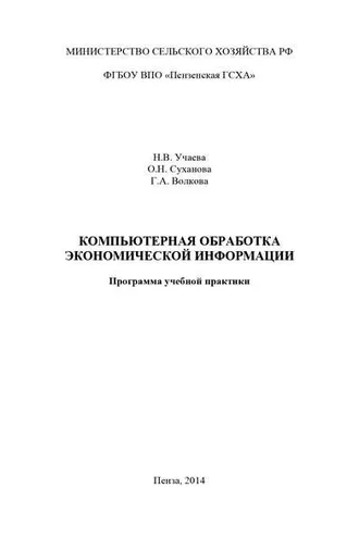 Обложка книги «Компьютерная обработка экономической информации»