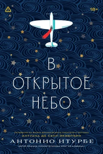 Обложка книги «В открытое небо (основано на жизни французского писателя и летчика Антуана де Сент-Экзюпери)»