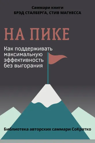 Обложка книги «Саммари книги Брэда Сталберга и Стива Магнесса «На пике. Как поддерживать максимальную эффективность без выгорания»»