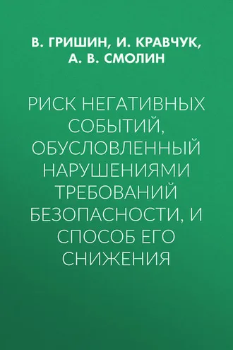 Обложка книги «Риск негативных событий, обусловленный нарушениями требований безопасности, и способ его снижения»