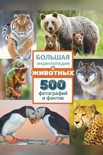 Обложка книги «Большая энциклопедия о животных. 500 фотографий и фактов»