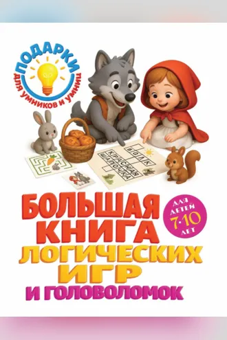Обложка книги «Большая книга логических игр и головоломок. Для детей 7-10 лет»