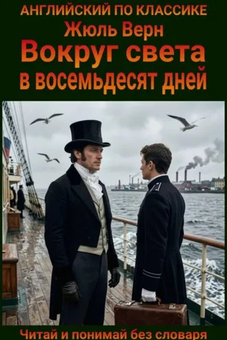Обложка книги «Вокруг света в восемьдесят дней. Англо-русская билингва»
