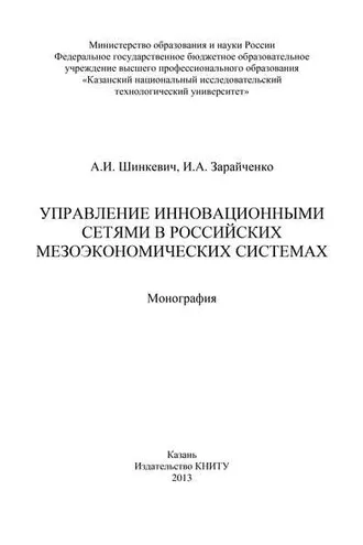 Обложка книги «Управление инновационными сетями в российских мезоэкономических системах»