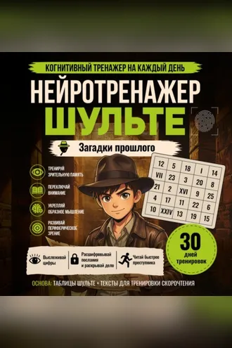 Обложка книги «Нейротренажер Шульте. Загадки прошлого»