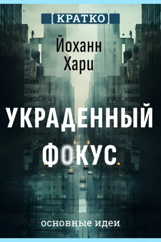 Обложка книги «Украденный фокус. Почему мы страдаем от дефицита внимания и как сосредоточиться на самом важном. Йоханн Хари. Кратко»