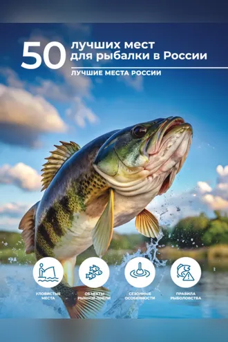 Обложка книги «50 лучших мест для рыбалки в России»