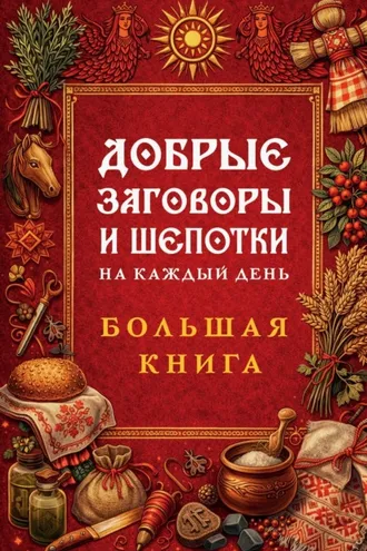 Обложка книги «Добрые заговоры и шепотки на каждый день. Большая книга»