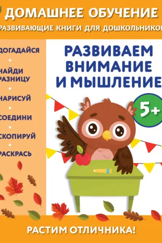 Обложка книги «Развиваем внимание и мышление. Для детей от 5 лет»