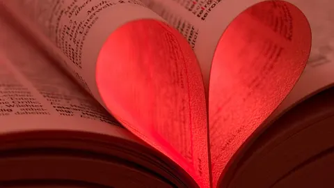 Книга в форме сердца
